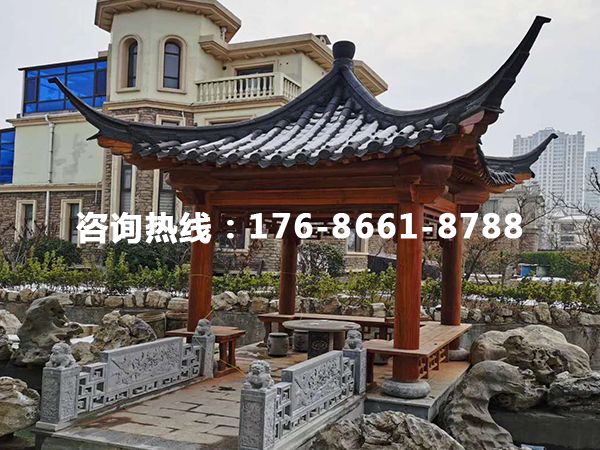 山东防腐木 六角凉亭